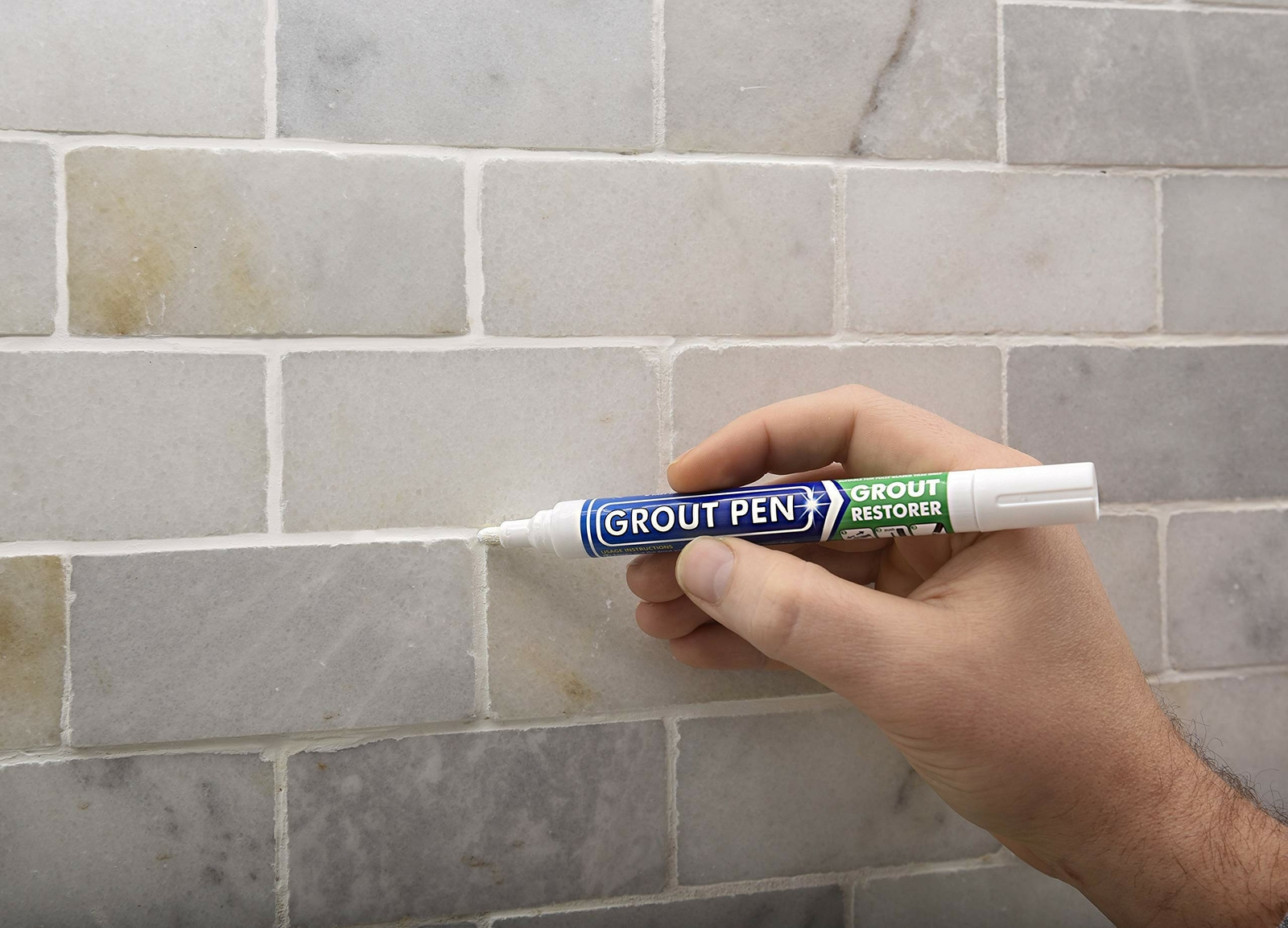 Grout Pen White Tile Paint Marker: Waterproof Tile Grout Colorant and Sealer Pen