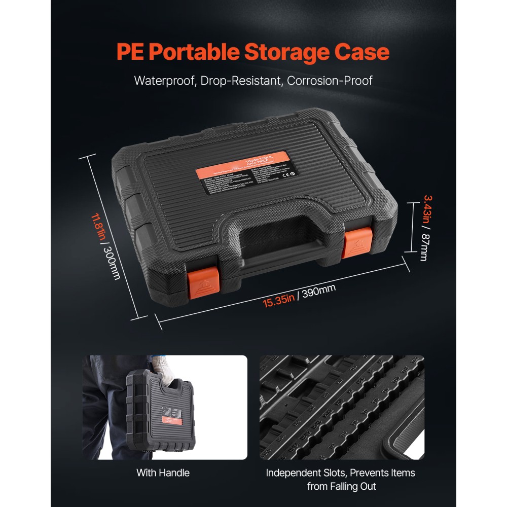 Bit Socket Set 107-Piece SAE and Metric Hex Torx External Torx Tamper-Proof