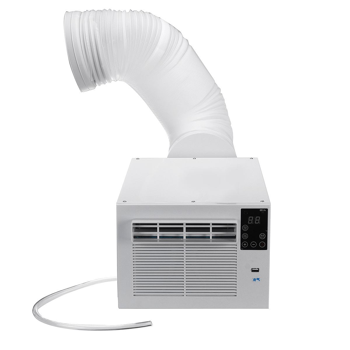 1100W Portable Window Refrigerated Air Conditioner Cold & Heat With Timer Remote