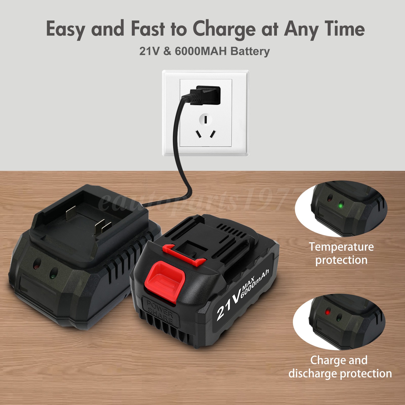 21V Cordless Leaf Blower,6-Speed Adjustment & LCD Display 650CFM/280MPH Velocity