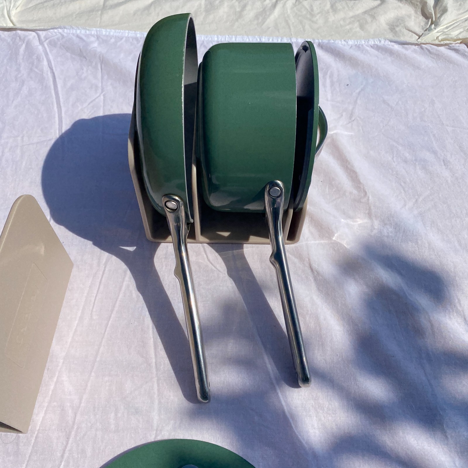 Caraway Non Stick Ceramic 15 pcs cookware set **Used- Read description** Sage