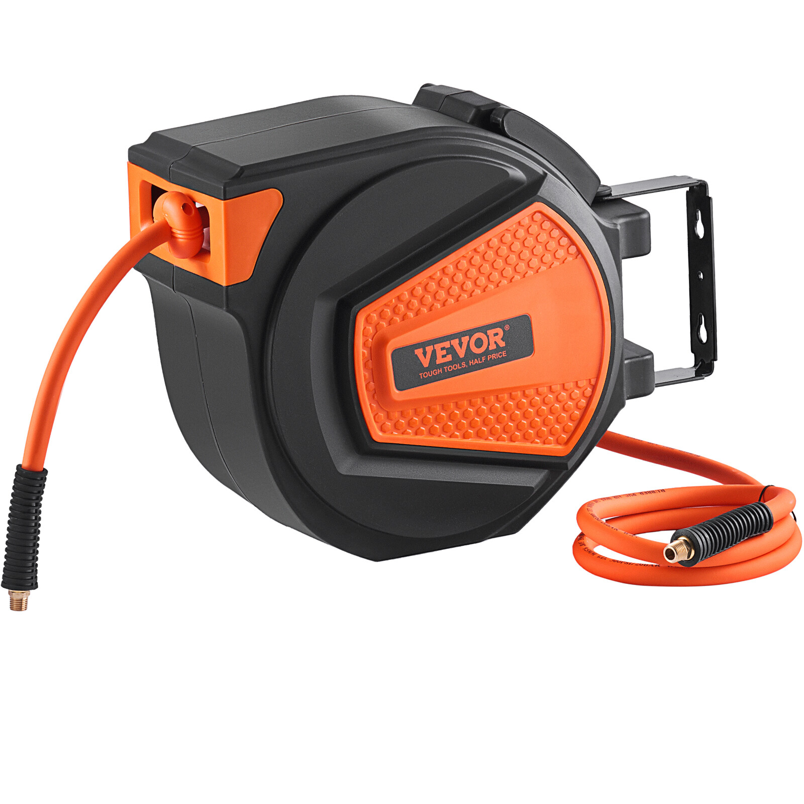 VEVOR Retractable Air Hose Reel 3/8 IN x 50 FT Hybrid Enclosed Air Hose 300 PSI