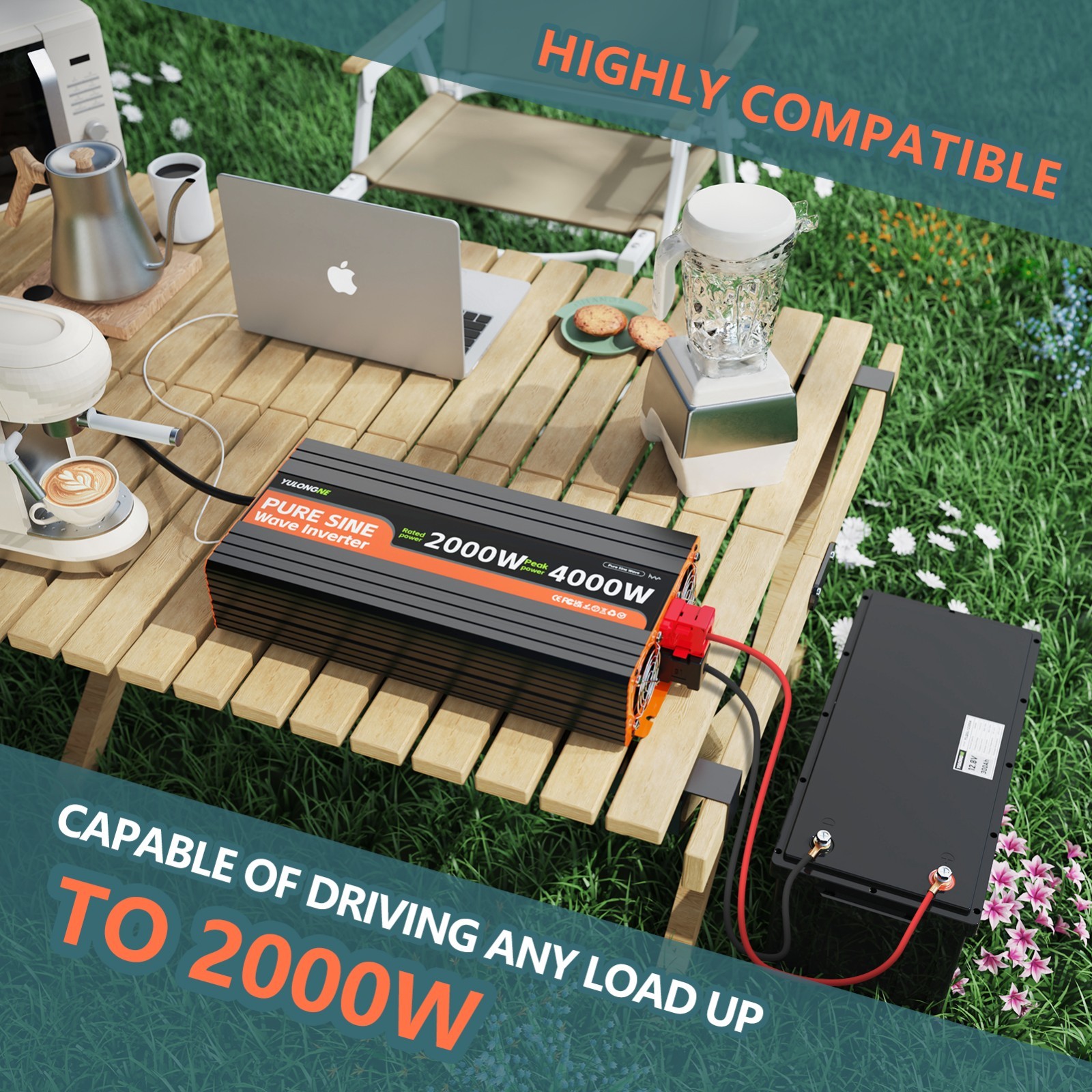 1000W 2000W 3000W Pure Sine Wave Inverter12V 24V to 110V /120V Voltage Converter