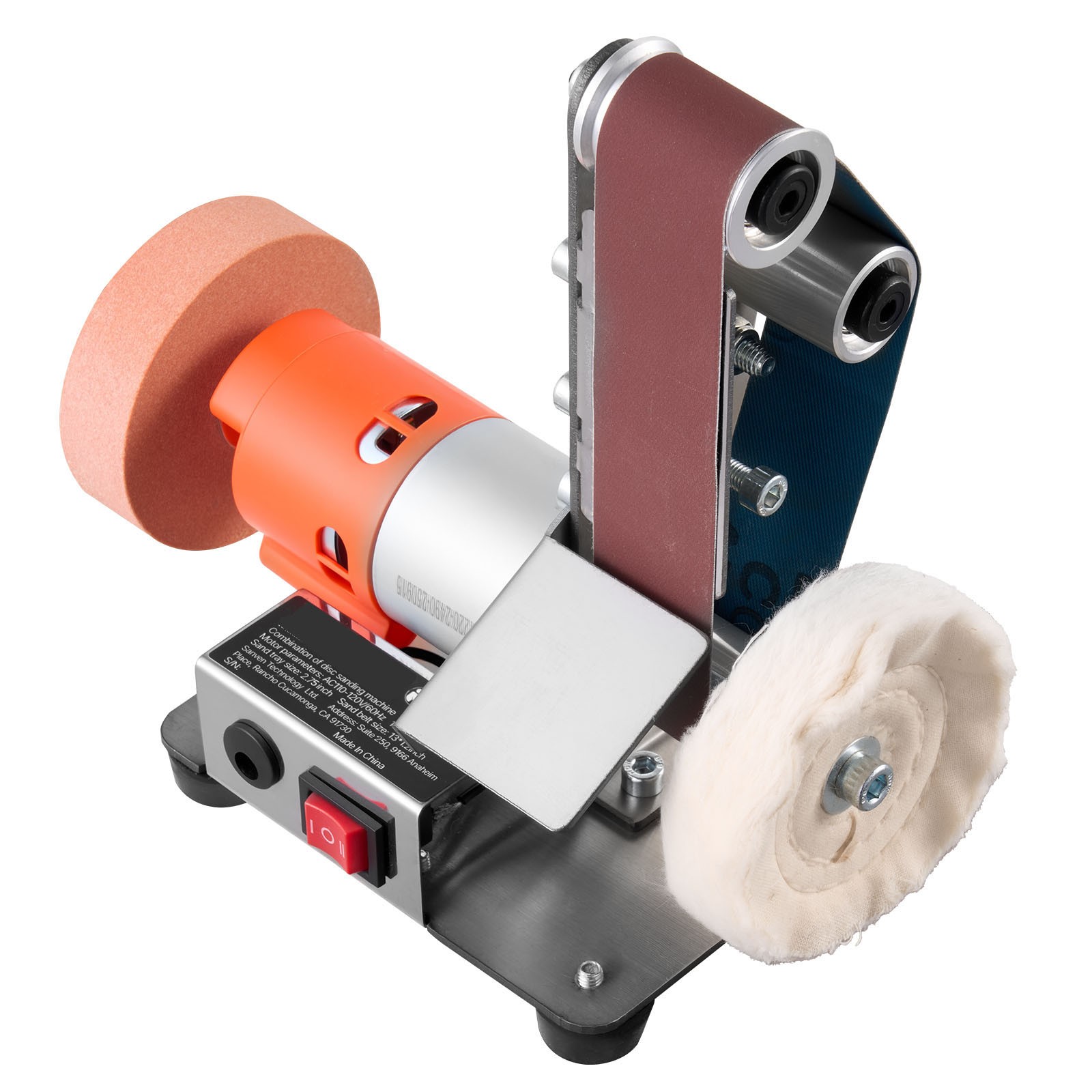 Uimoso 3-in-1 Compact Belt Sander Grinder Polisher with Adjustable 7 Speeds