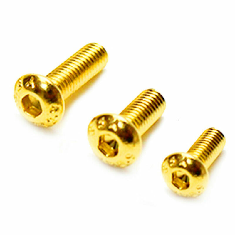 20PCS M2/M3/M4/M5 Metric Button Head Screw Hex Socket Bolts Alloy Steel Golden