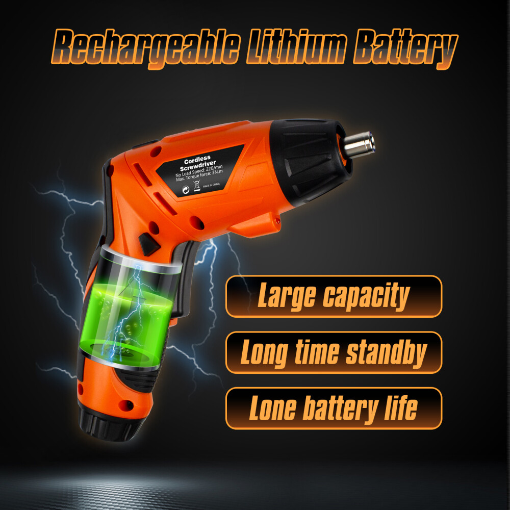 48IN1 Cordless Electric Screwdriver Drill Power Tool Kit w/ Rechargeable Battery