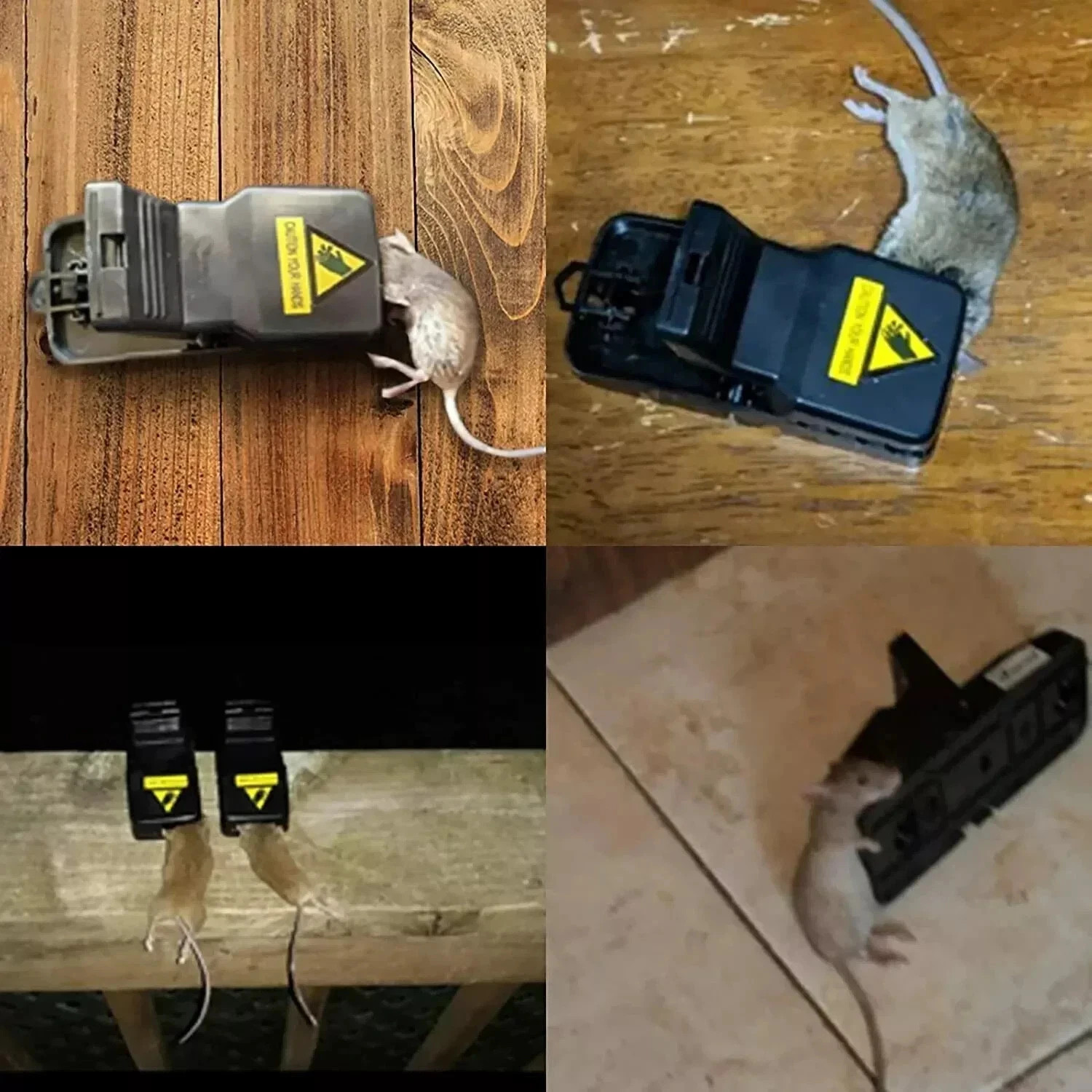 6 Pack Large Mouse Traps Killer Reusable Snap Trap for Rat Mice Gophers Chipmunk