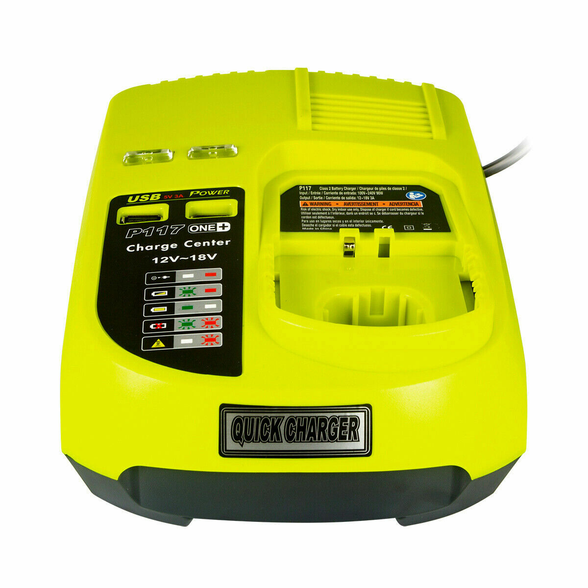 P117 Fast Charger For RYOBI For One+ Plus P108 18V High Capacity Lithium Battery