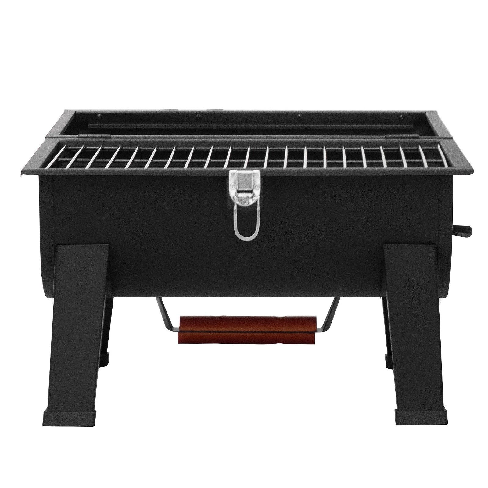 Royal Gourmet Portable Charcoal Grill with Two Side Cooking Area Outdoor, Black