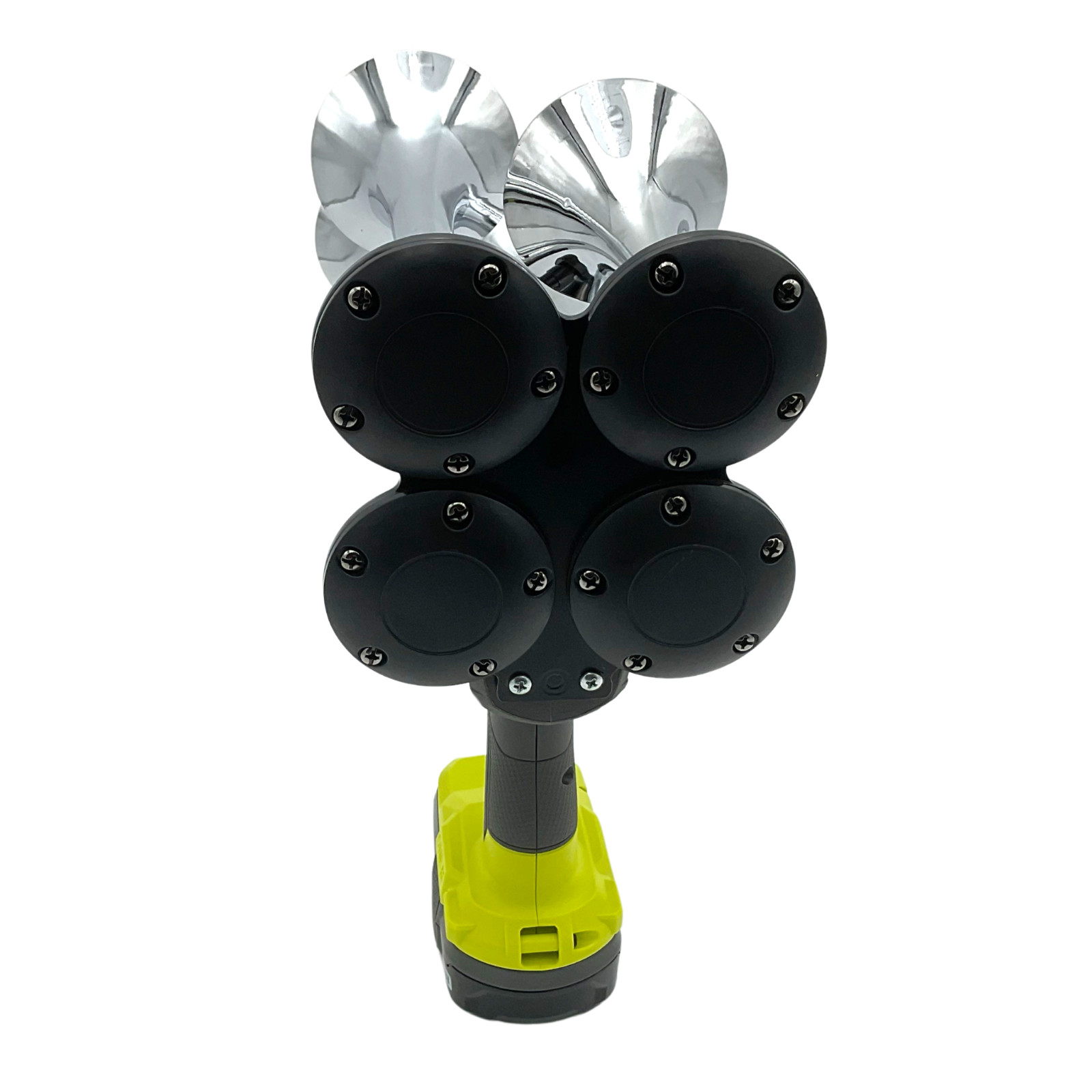 For Ryobi 18V Drill Train 4 Horn Quad Black Air Trumpets with Battery +Charger