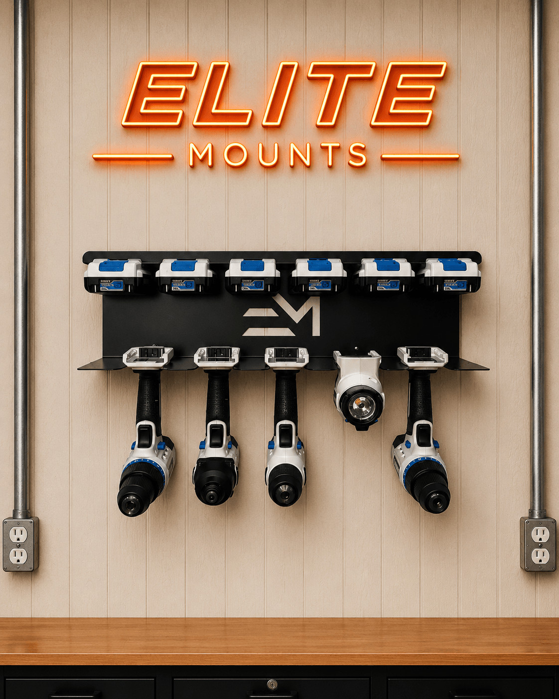 Hart 20V Drill and Battery Shelf
