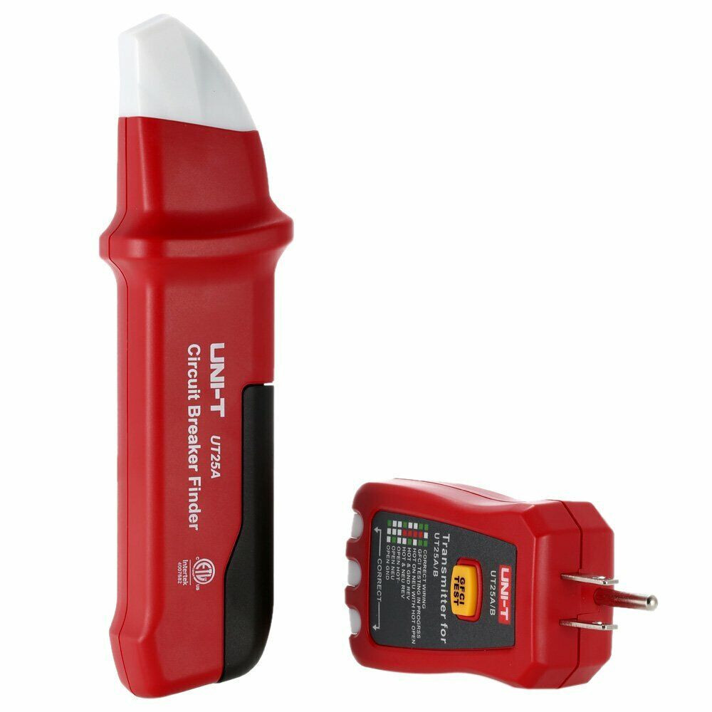 UT25A Digital Circuit Breaker Finder Tool with GFCI Outlet Socket Tester 90-120V
