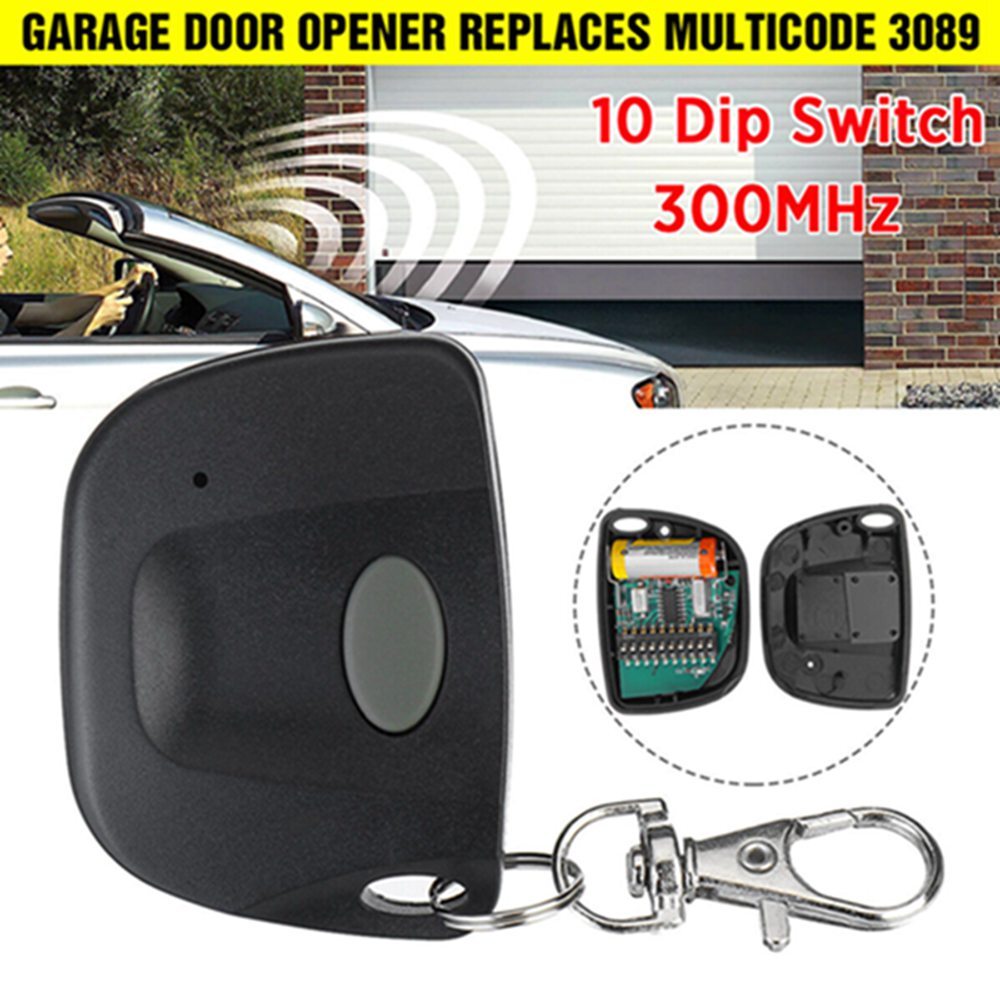 2PC Remote Control Garage Door Gate Opener Transmitter 10 Digit Pins Code-300MHz