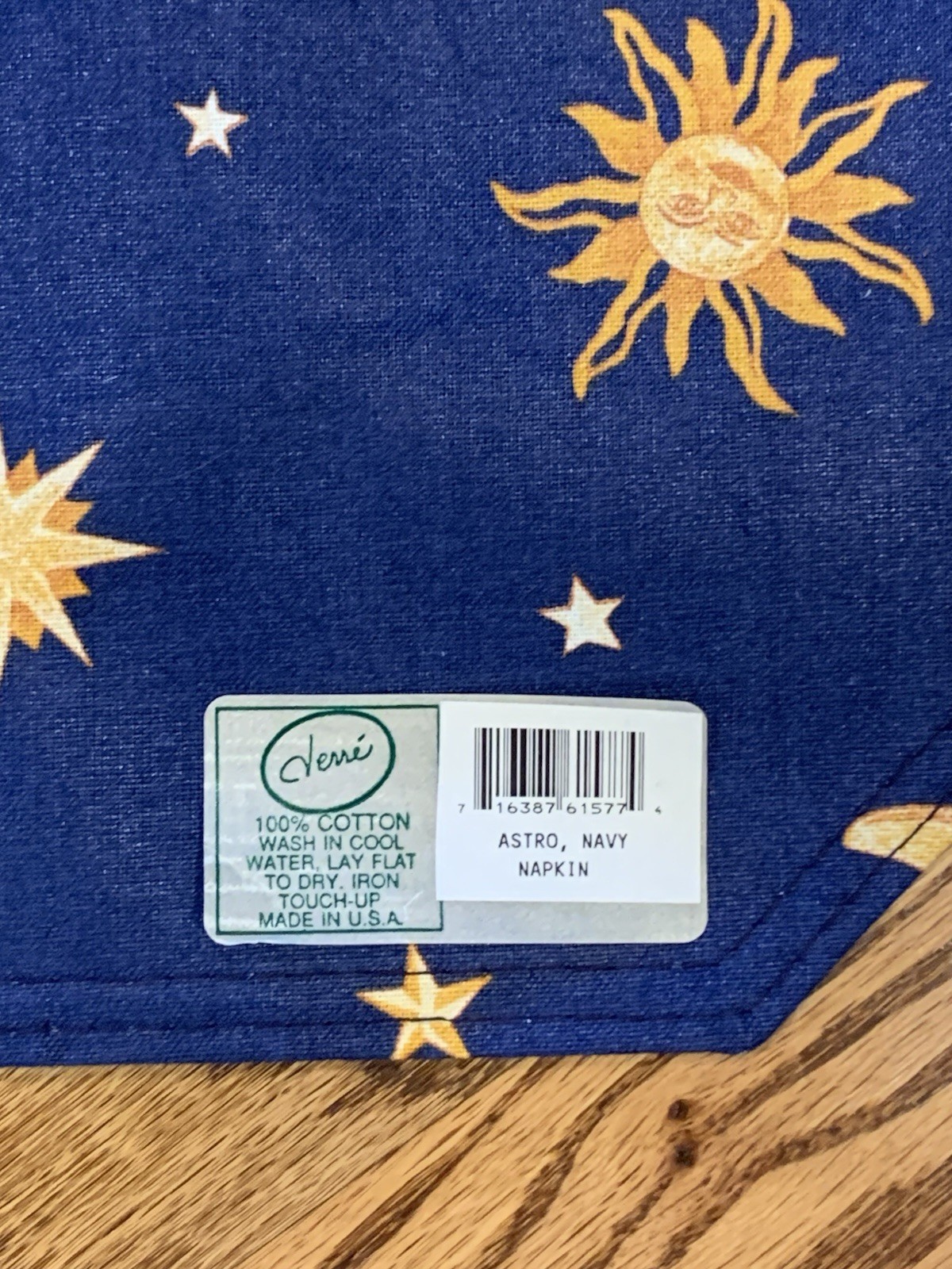 Vintage Celestial Cloth Placemats 17”x 13” New With Tags Set Of 5 Sun Moon Stars