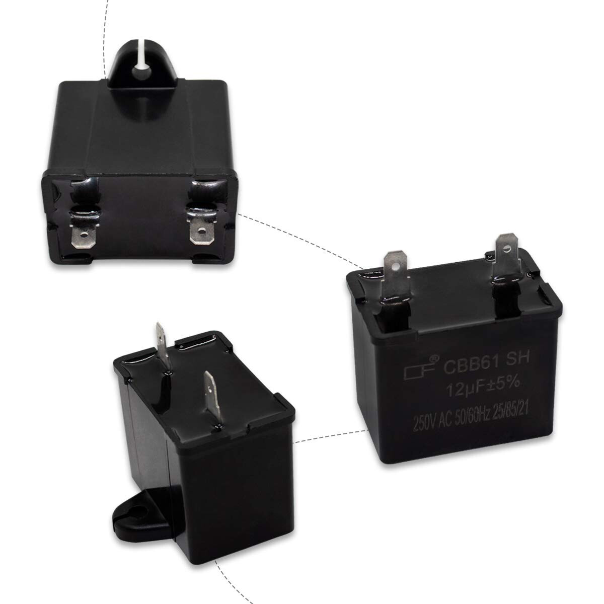 10Pc RC2129 for Whirlpool W10662129 Refrigerator Run Capacitor 12 MFD 250 Volts