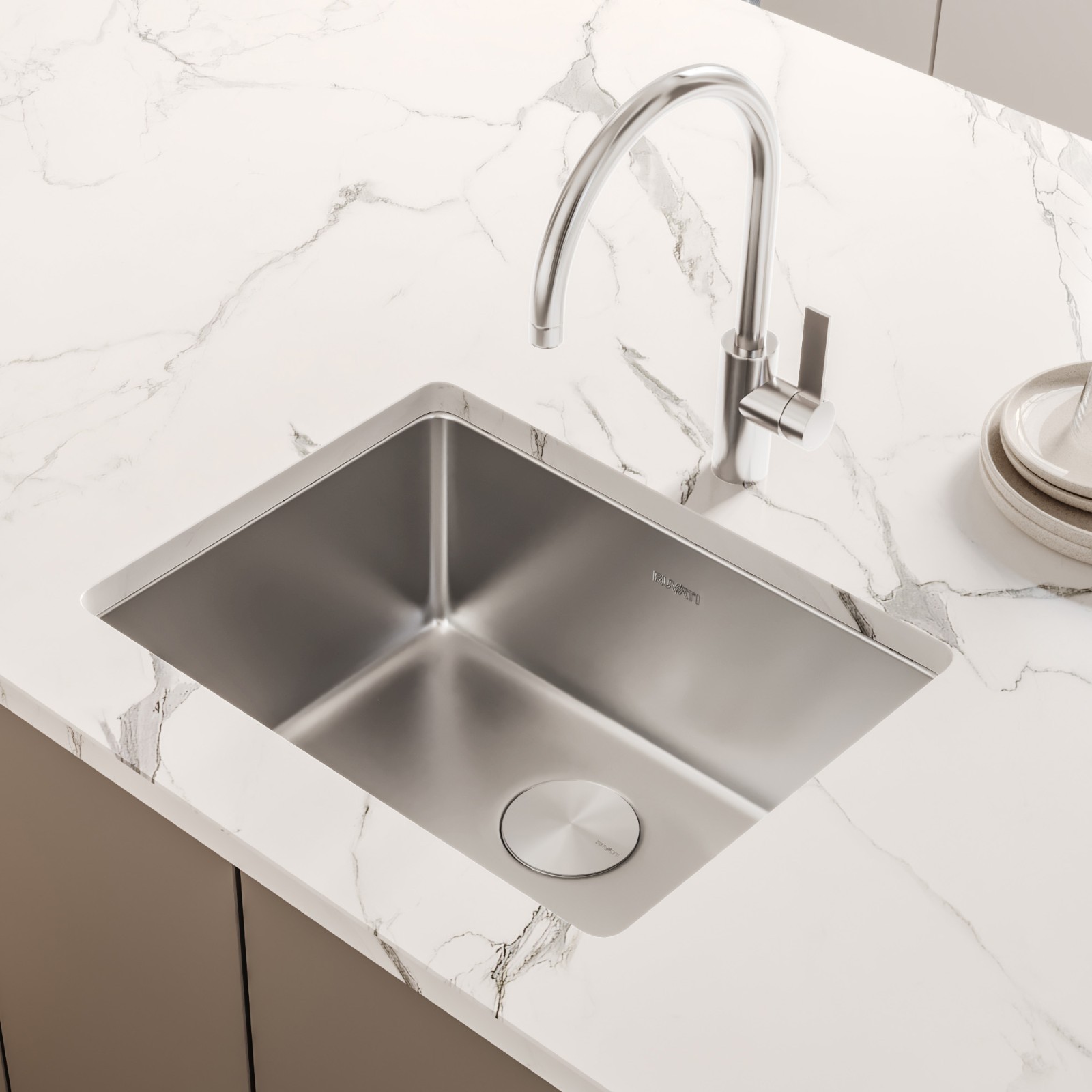 Ruvati 20-inch Undermount 16 Gauge Single Bowl Kitchen Sink- RVM5020