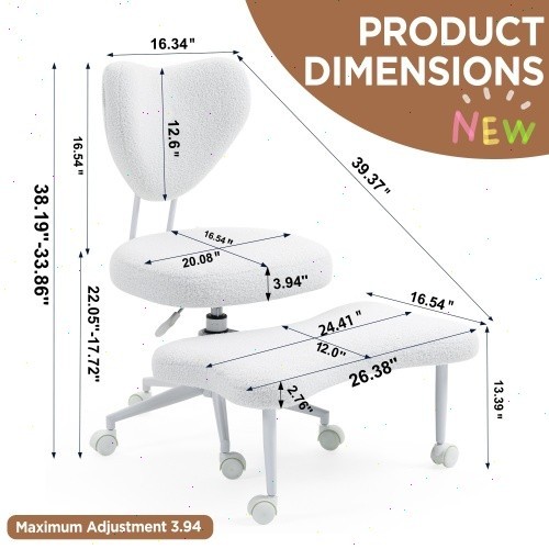 Chair Meditation chair, waist support, height-adjustable cushion