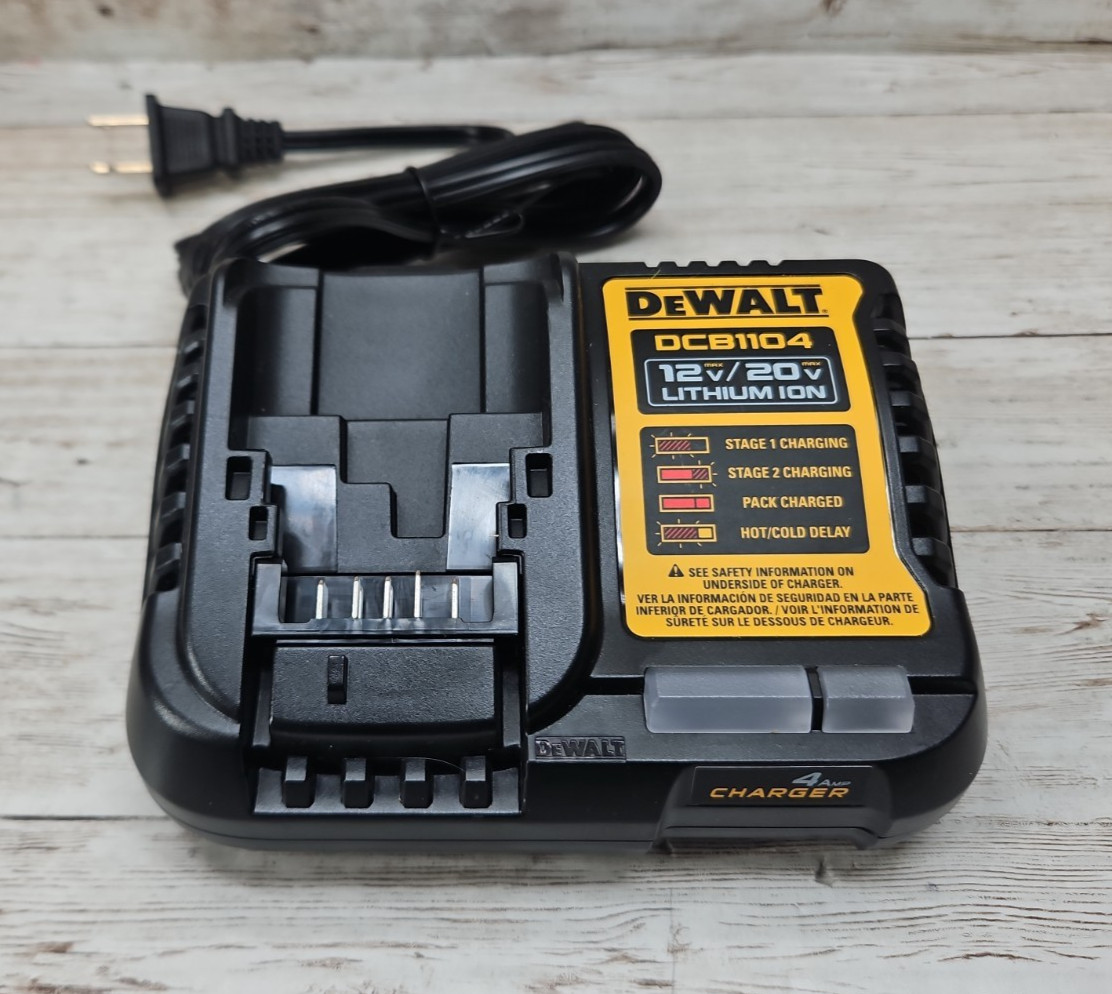 DEWALT DCB1104 Battery Charger 12V / 20V MAX Lithium Ion 4 Amp Fast Charging