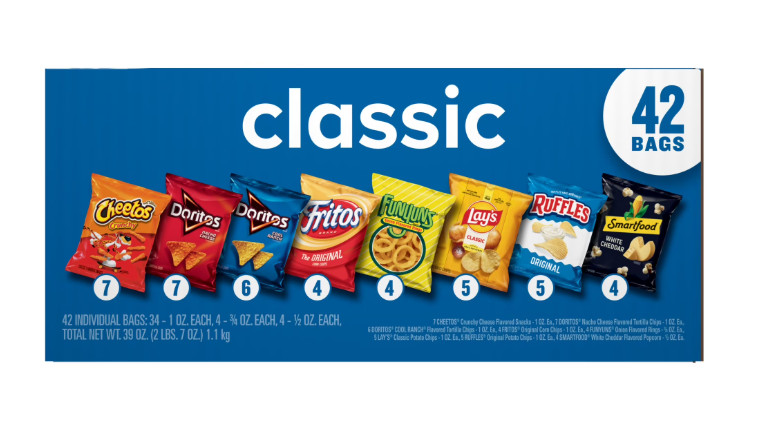 Frito Lay Classic Mix Chips Variety pack, Mega Size, 1 oz, 42 Count