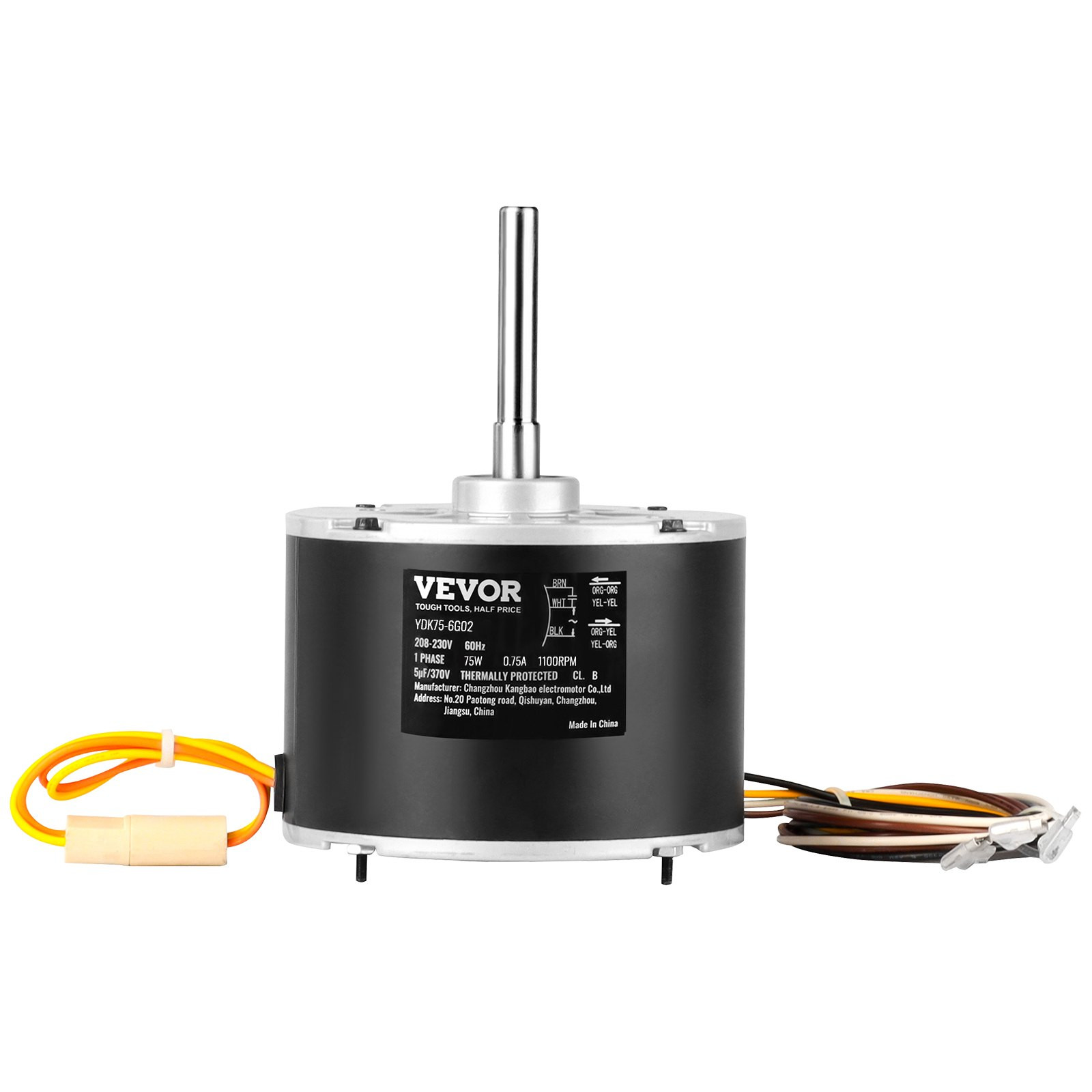 Condenser Fan Motor 5KCP39BGS069S, 5KCP39BGY915S, 1/10 HP, 208-230V, 1100RPM – P