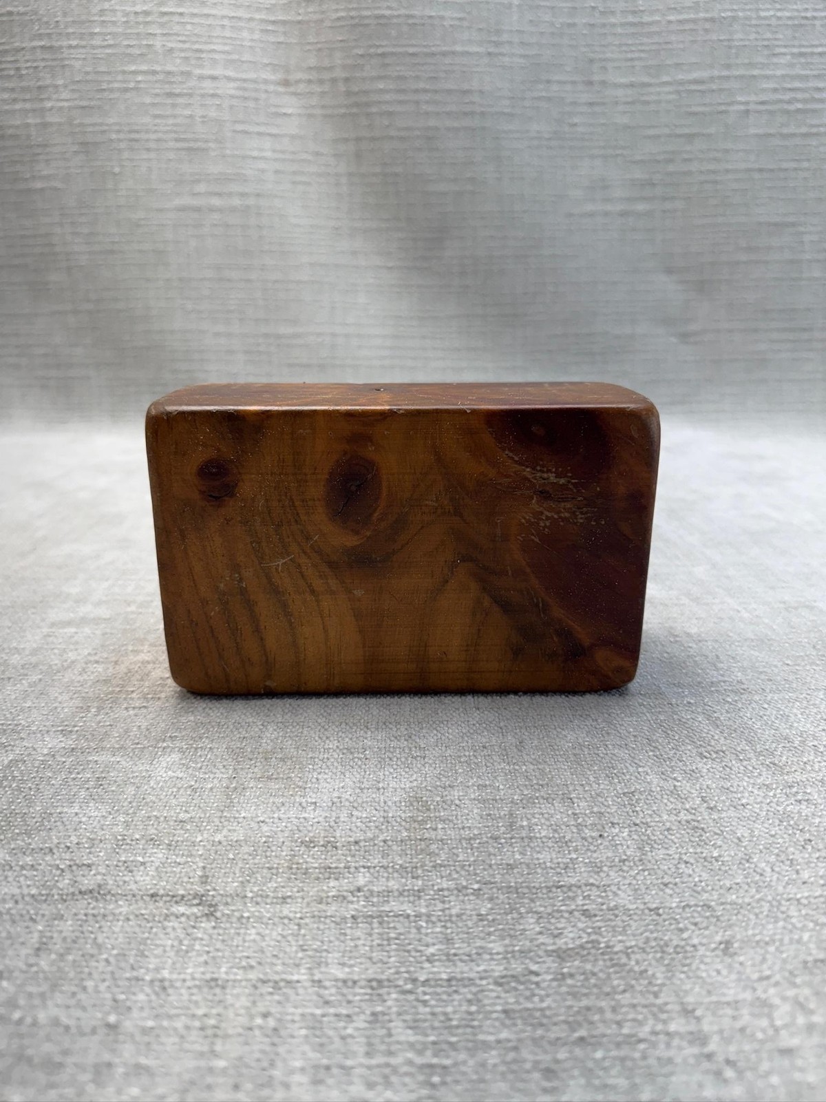 Brown Wood Bumper Block Small Rectangular Rustic Primitive Freestanding Decor