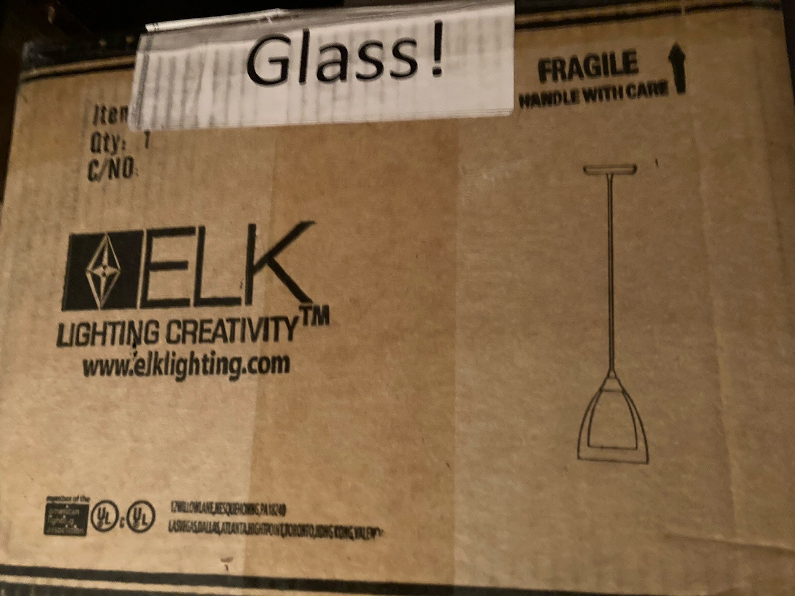 Elk Lighting Reflections 1-Light Pendant In Polished Chrome – 10073/1 – NEW
