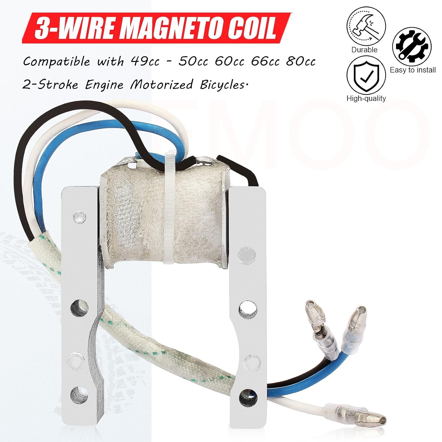 Magneto Coil for 2-Stroke Engines 49cc 50cc 60cc 66cc 80cc Motorized Bicycles