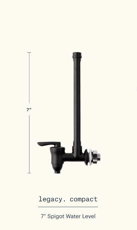 7″ BLACK BOROUX Water Level Spigot – Fits BOROUX Legacy, TRAVEL / BIG Berkey