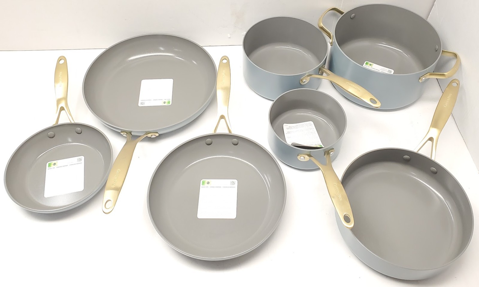 GreenPan Jewel Pro 10PC Ceramic Nonstick Cookware Set BLUE *See Description*