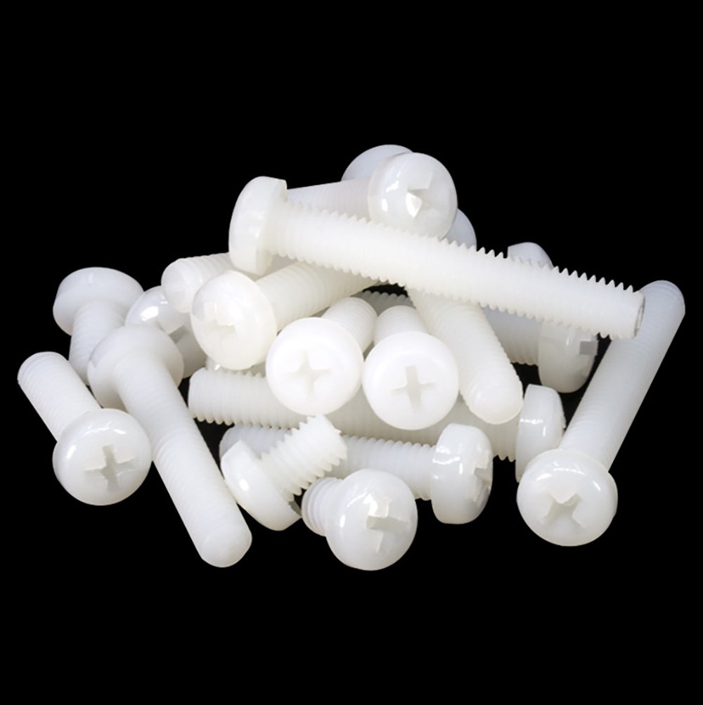 Nylon Pan Head Phillips Screws M3 M4 5mm-25mm White ISO 7045 Insulating