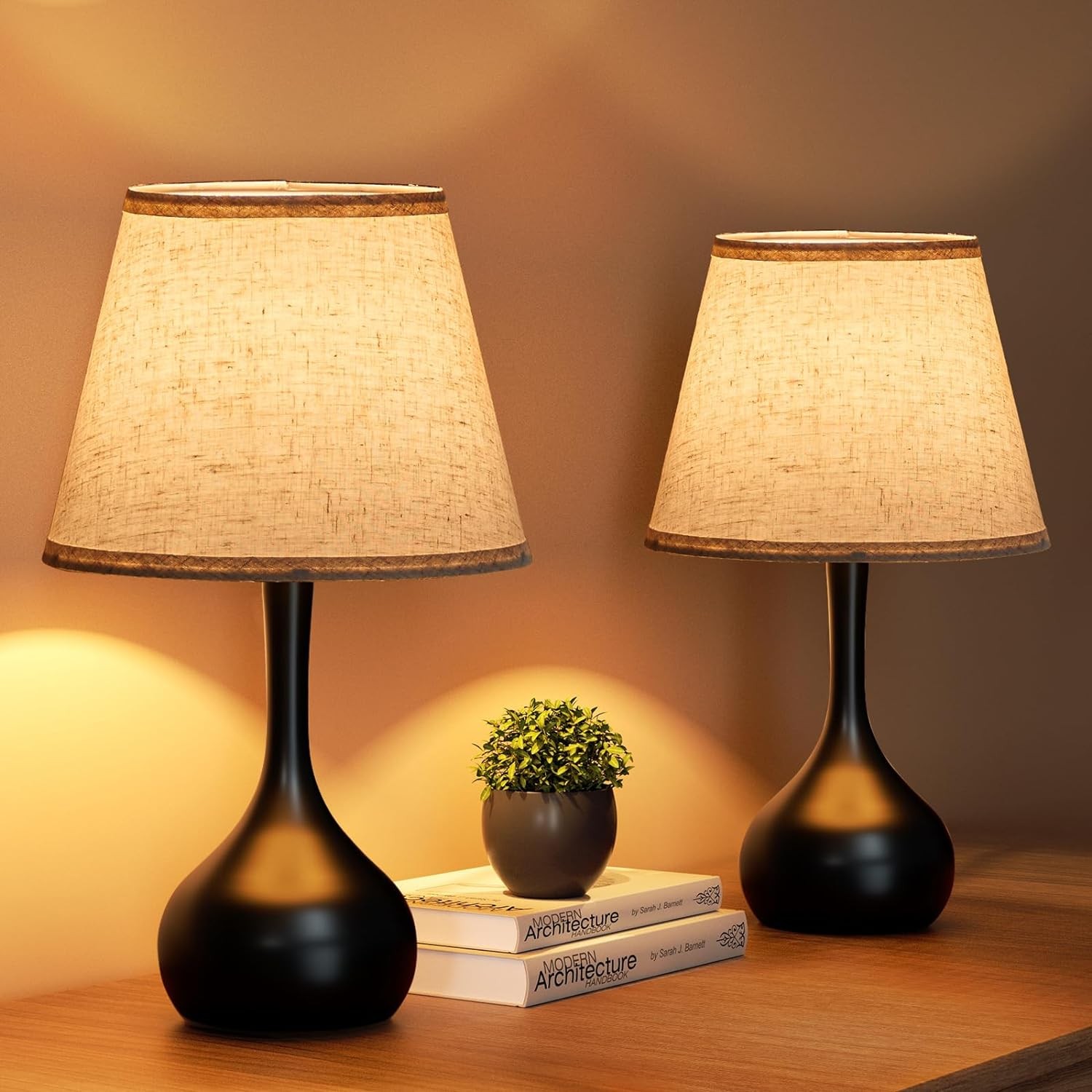 17” Table Lamps Set of 2 Touch 3-Way Dimmable for Living Room Bedroom Bedside