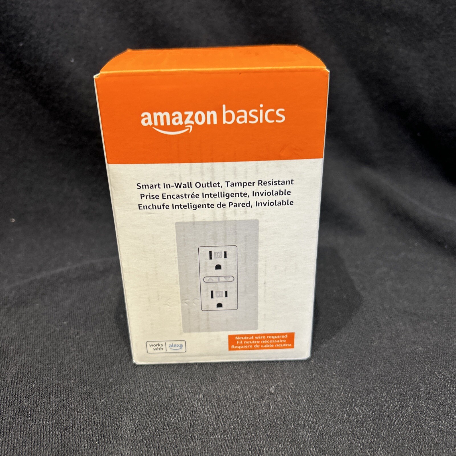 Amazon Basics Smart In-Wall Outlet Works With Alexa Wifi **New In Box**