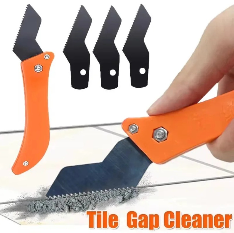 4 Pcs Tungsten Carbide Grout Remover Tile Gap Cleaner & Paint Scraper Tool