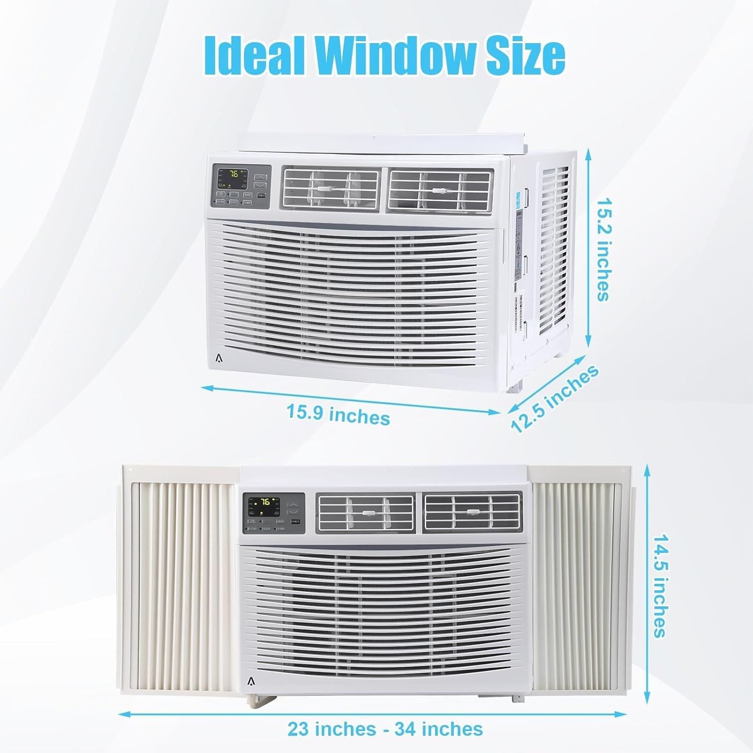 🔉🔵12000 BTU Window Air Conditioner 3-in-1 Cooling Fan & Dehumidifier WiFi & Re