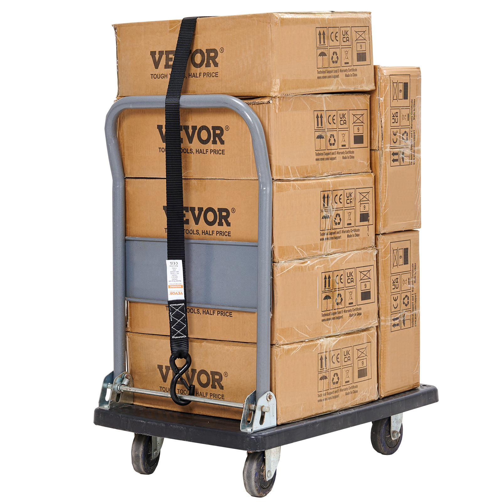 VEVOR 4 Pack Ratchet Tie Down Straps 5208 lbs 1.6″ x 8′ Heavy Duty for Cargo
