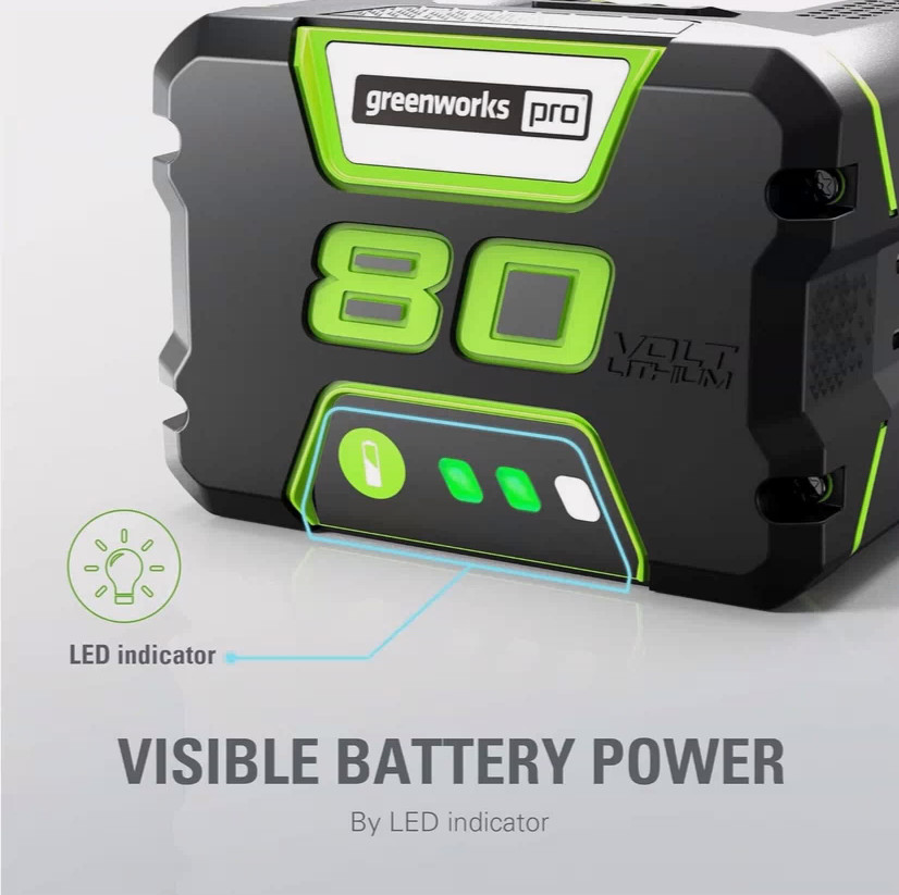 FOR Greenworks 80V Lithium Ion 5.0Ah Rechargeable Li-ion Battery BAB727 GBA80200