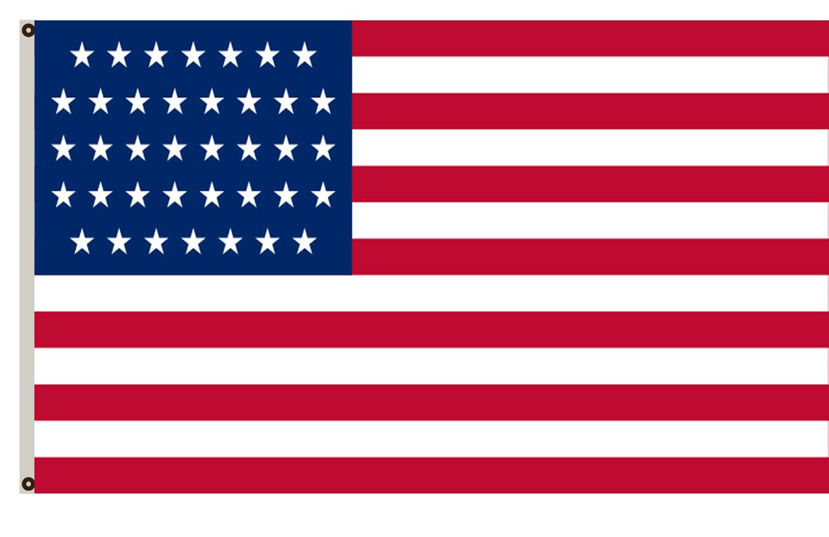 UNITED STATES 1877-1890 38 STARS FLAG 3′ x 5′ for a pole USA AMERICAN HISTORY