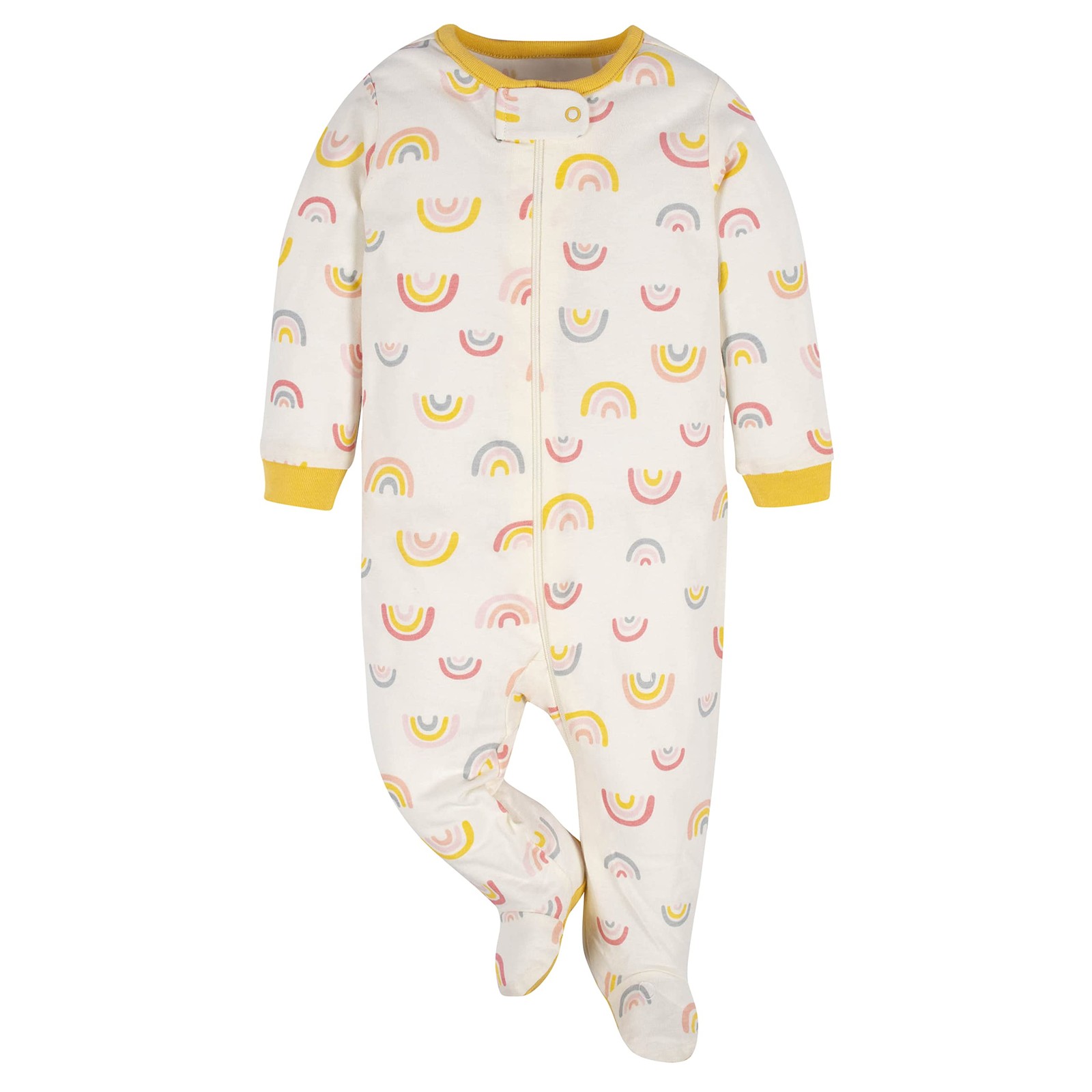 Gerber Baby Girls 2-pack ‘N Play And Toddler Sleepers, Golden Floral, 0-3 Months