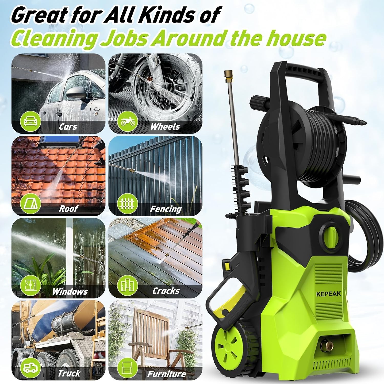 2026 Upgraded 5000PSI High Pressure Water Spray Gun Car Washer w/ 4 Nozzles US