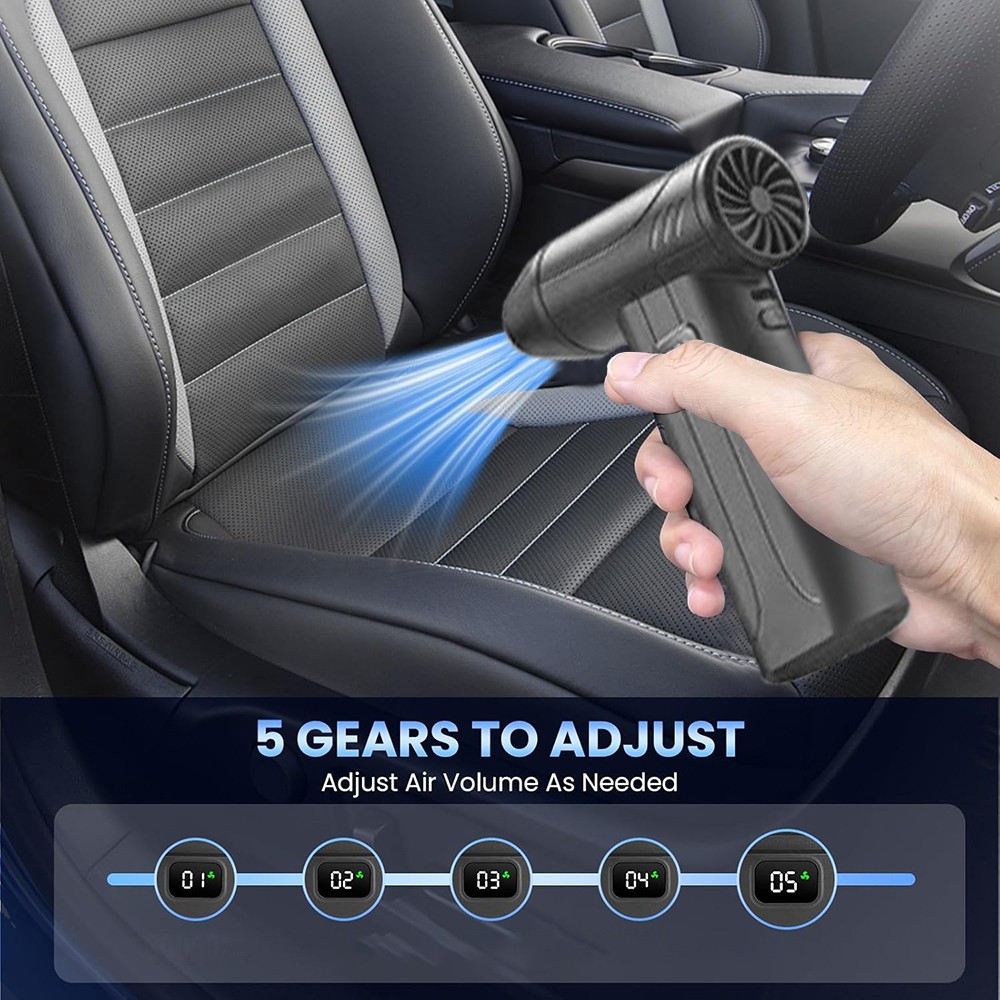 Portable Electric Air Duster Cordless Blower Turbo Fan w/LED Display 100000RPM