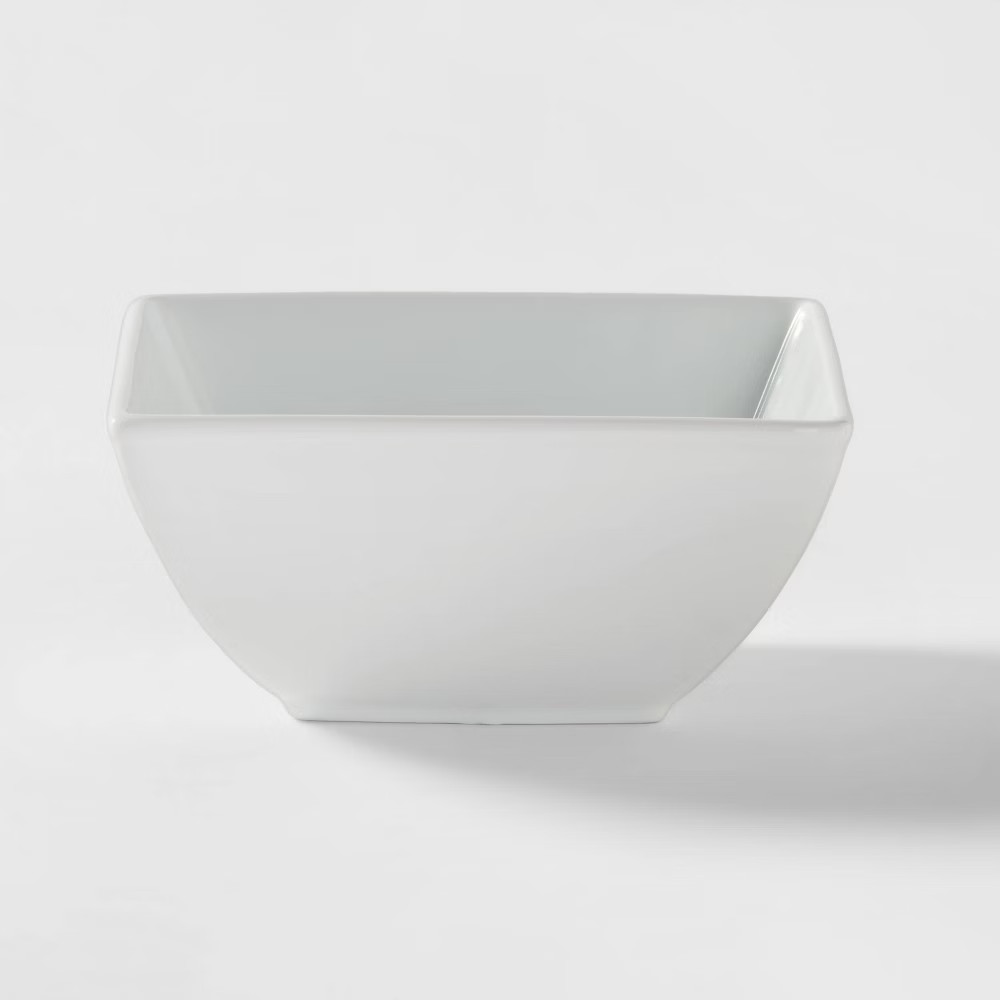 Square Rim Porcelain 16pc Dinnerware Set – Threshold