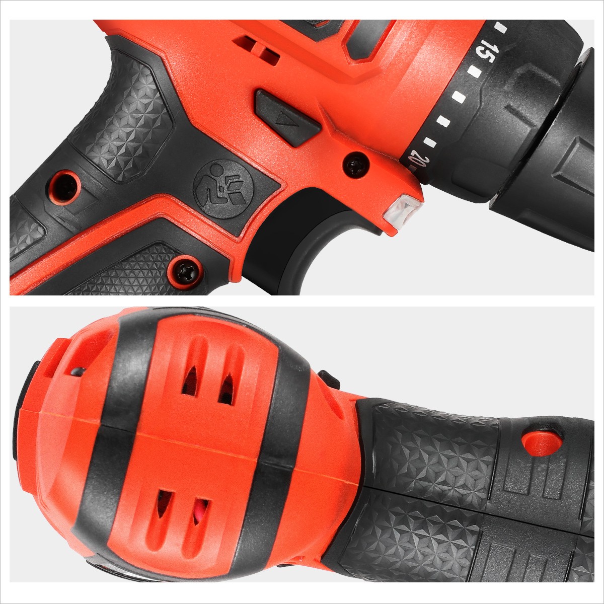 DNA Motoring 12V Electric Drill Cordless Electric Screwdriver Drill+Keyless Red