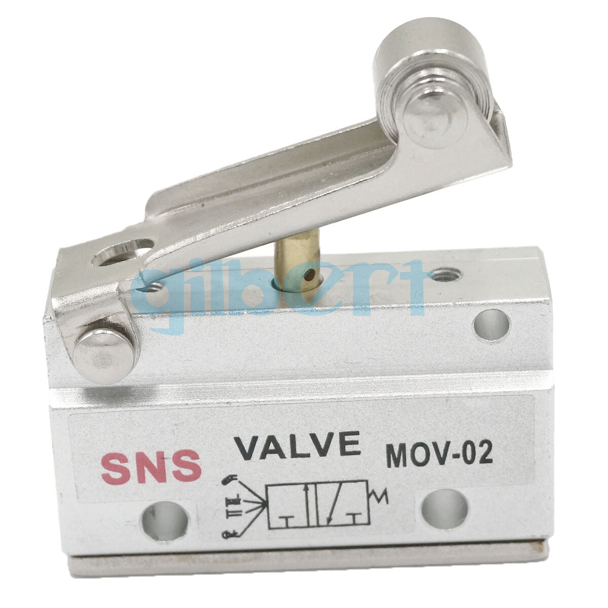 MOV-02 G1/8″ 2/3 Way Roller Lever Wheel Switch Pneumatic Mechanical Valve