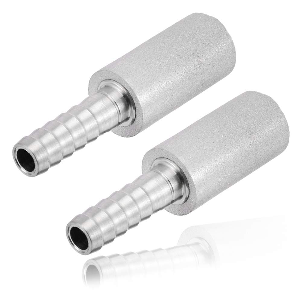 JoyTube Stainless Steel Aeration Stone, 0.5 Micron Without thread, Silver