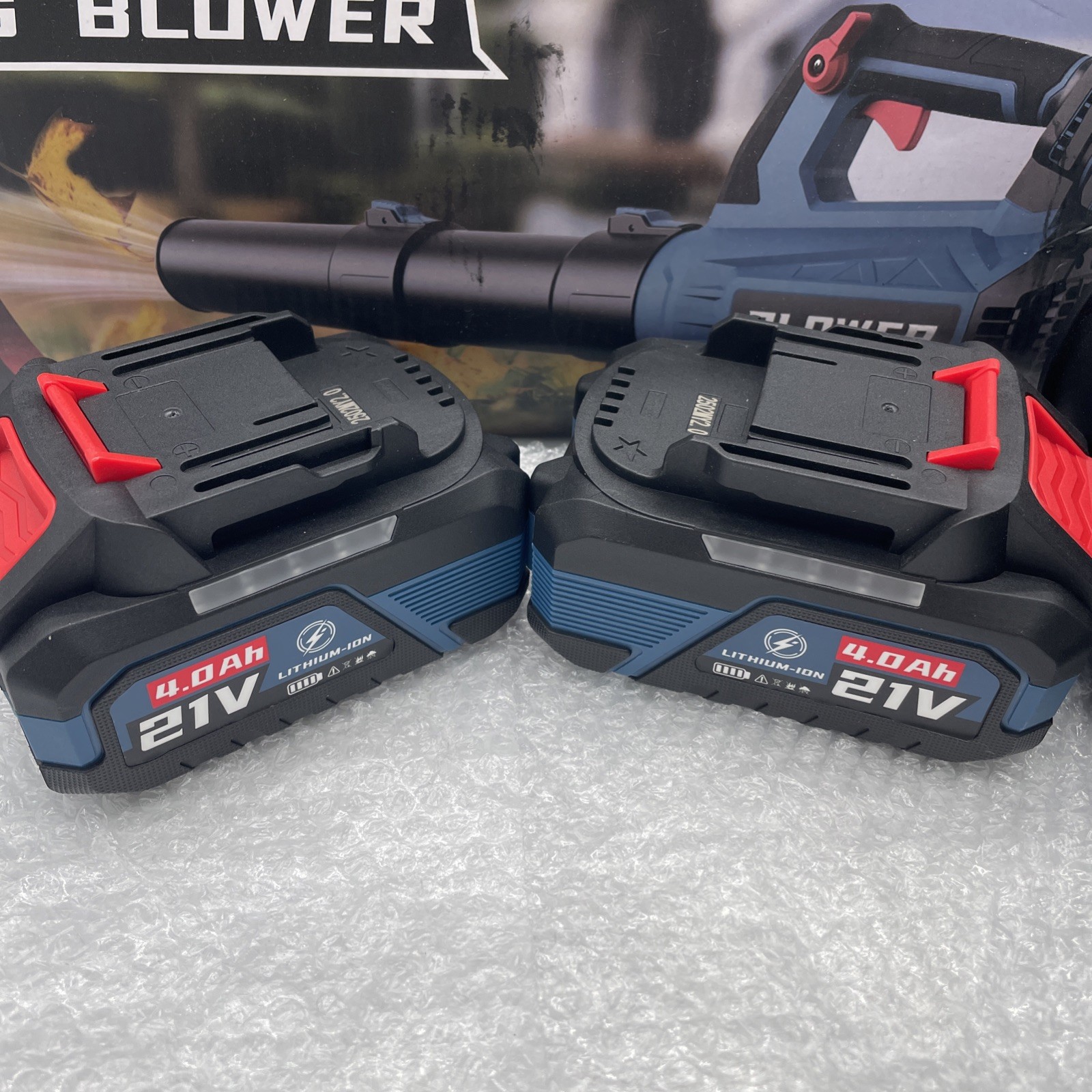 Powerful Cordless Leaf Blower 630CFM/160MPH, 21V 2 Batteries And Charger