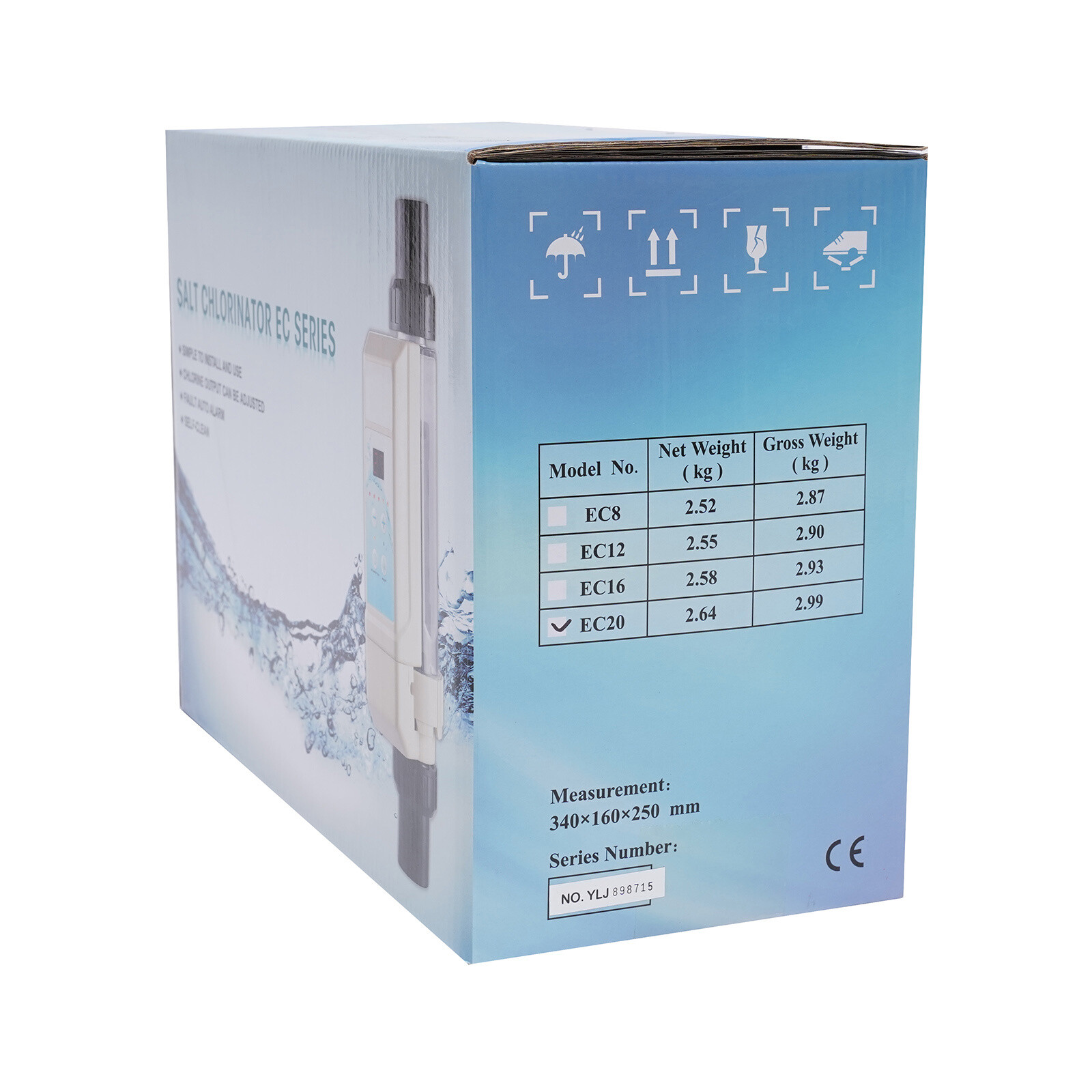 120W Salt Water Chlorine Generator LED Electrolytic Salt Disinfection Machine US