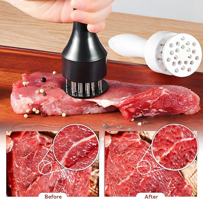 Meat Tenderizer Tool 21Needles Stainless Steel for Tenderizing Kitchen Tool USA