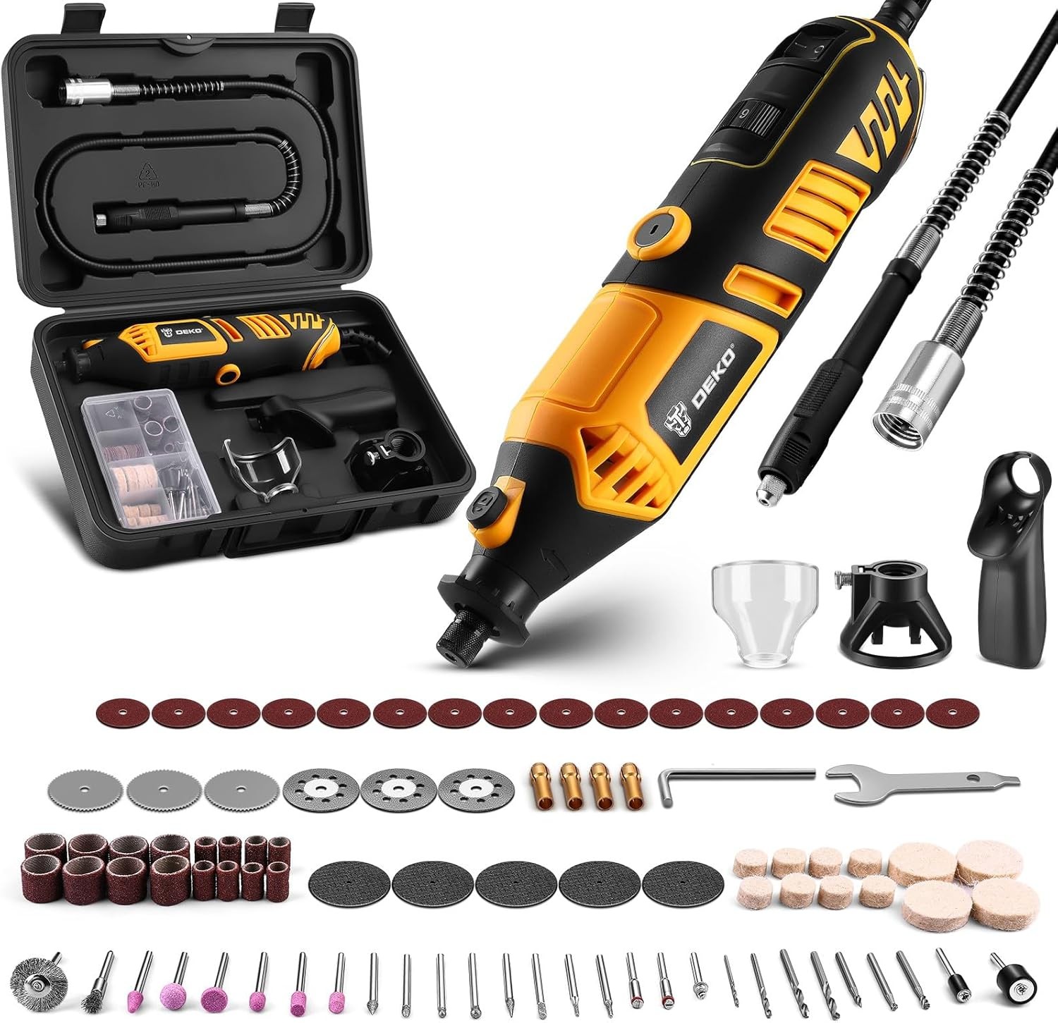 Rotary Tool Kit Power Hand Rotary Tools Mini for Wood/Metal, Electric Grinder