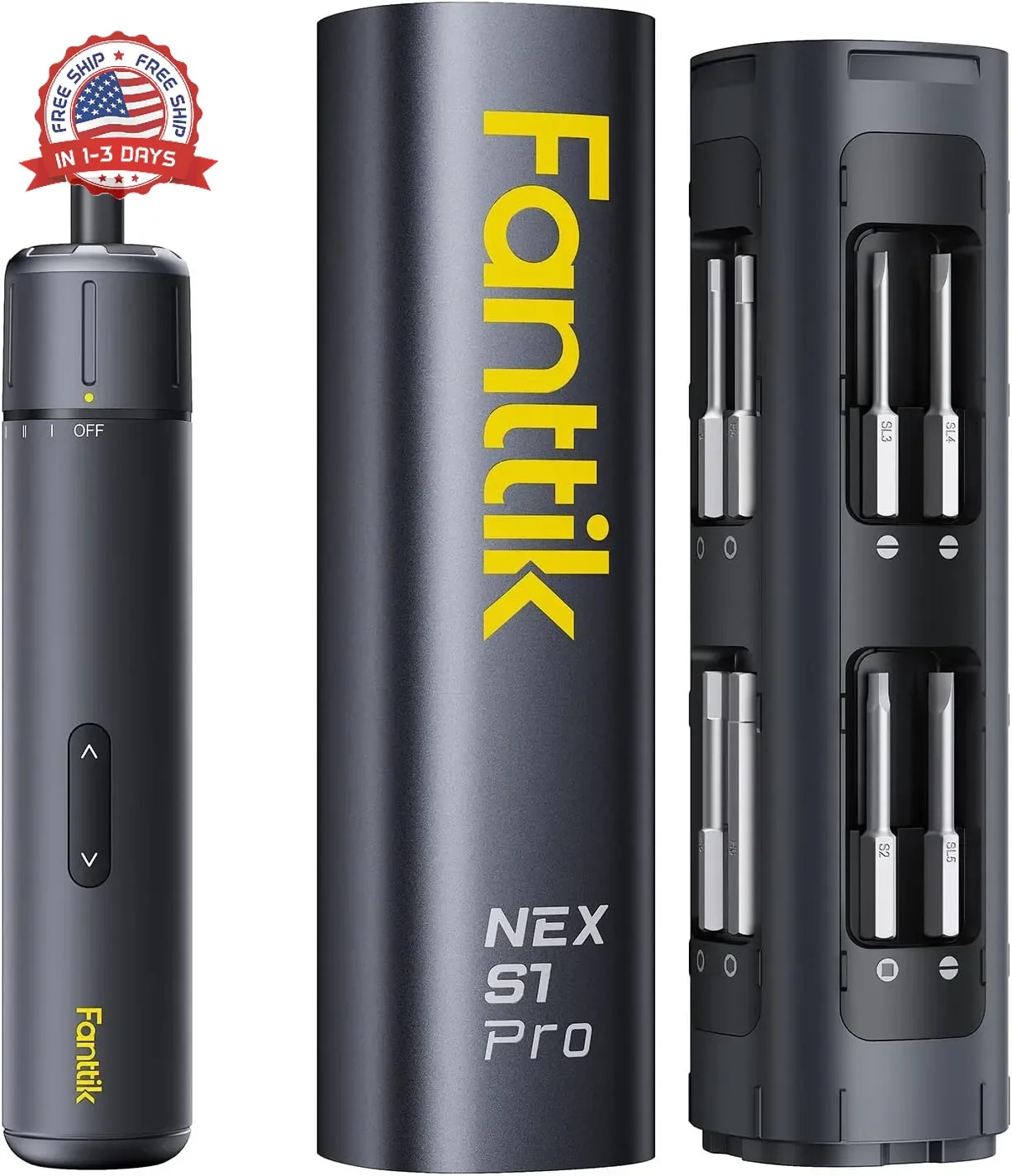 S1 Pro Electric Screwdriver, Power Screwdriver with16 S2 Steel Bits, 3 T