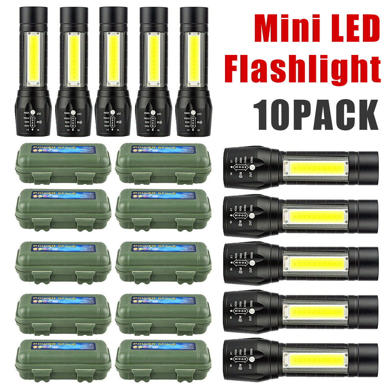 Rechargeable 990000LM LED Flashlight Tactical Police Super Bright Torch Zoomable
